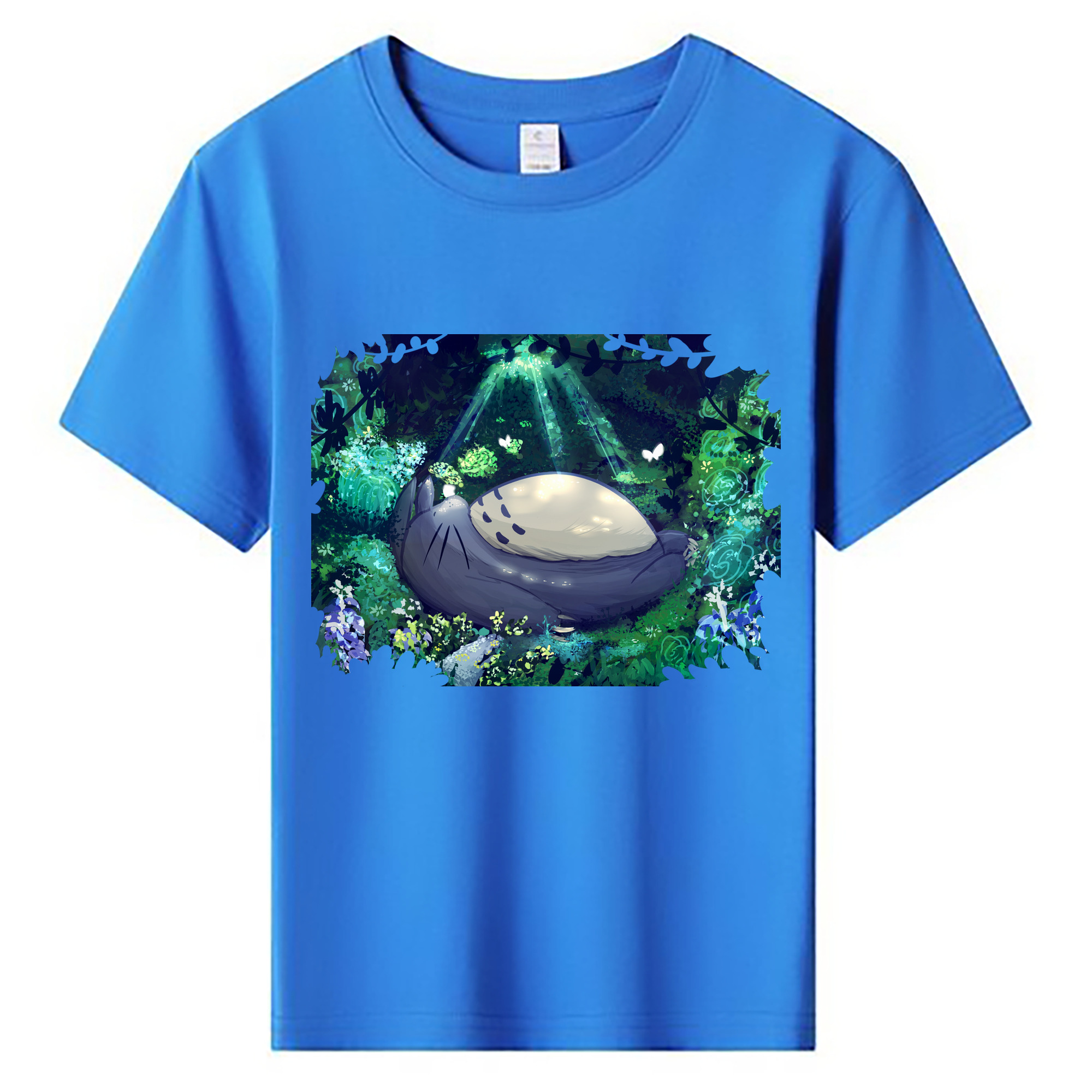 （画像用） となりのトトロ 草壁メイ 草壁サツキ My Neighbor Totoro Satsuki Kusakabe Mei Kusakabe 綿100％キッズTシャツ（フロントプリント）